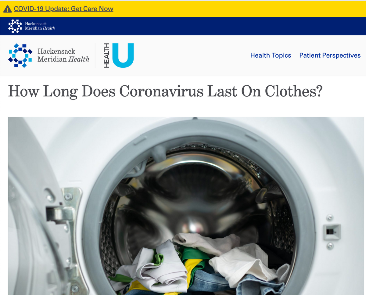 How Long Does Coronavirus Last On Clothes? L'Atelier Forte